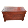 Large carved teak chest