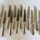 12 entremet knives, silver metal, cross ribbons