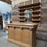 Early 20th century bar set in solid elm