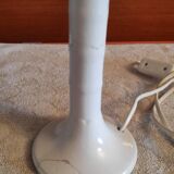 Italian white ceramic palm lamp and opaline globe