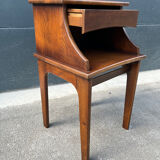 Wooden bedside table with drawer