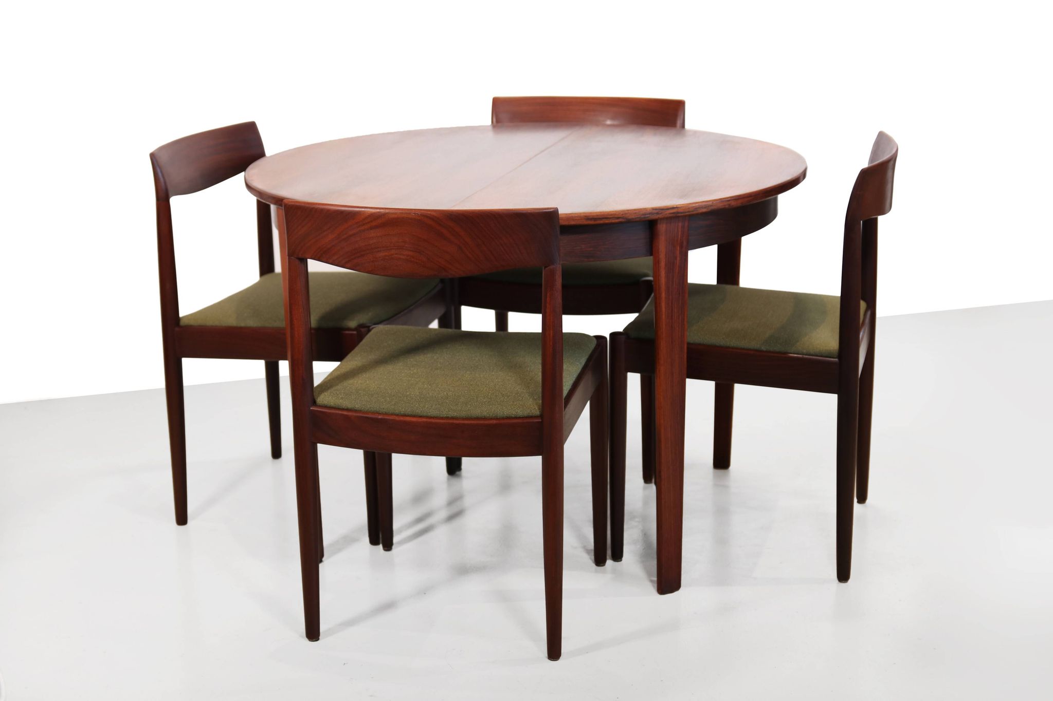 Round Rosewood Omann Jun dining room table, 1960's
