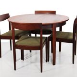 Round Rosewood Omann Jun dining room table, 1960's