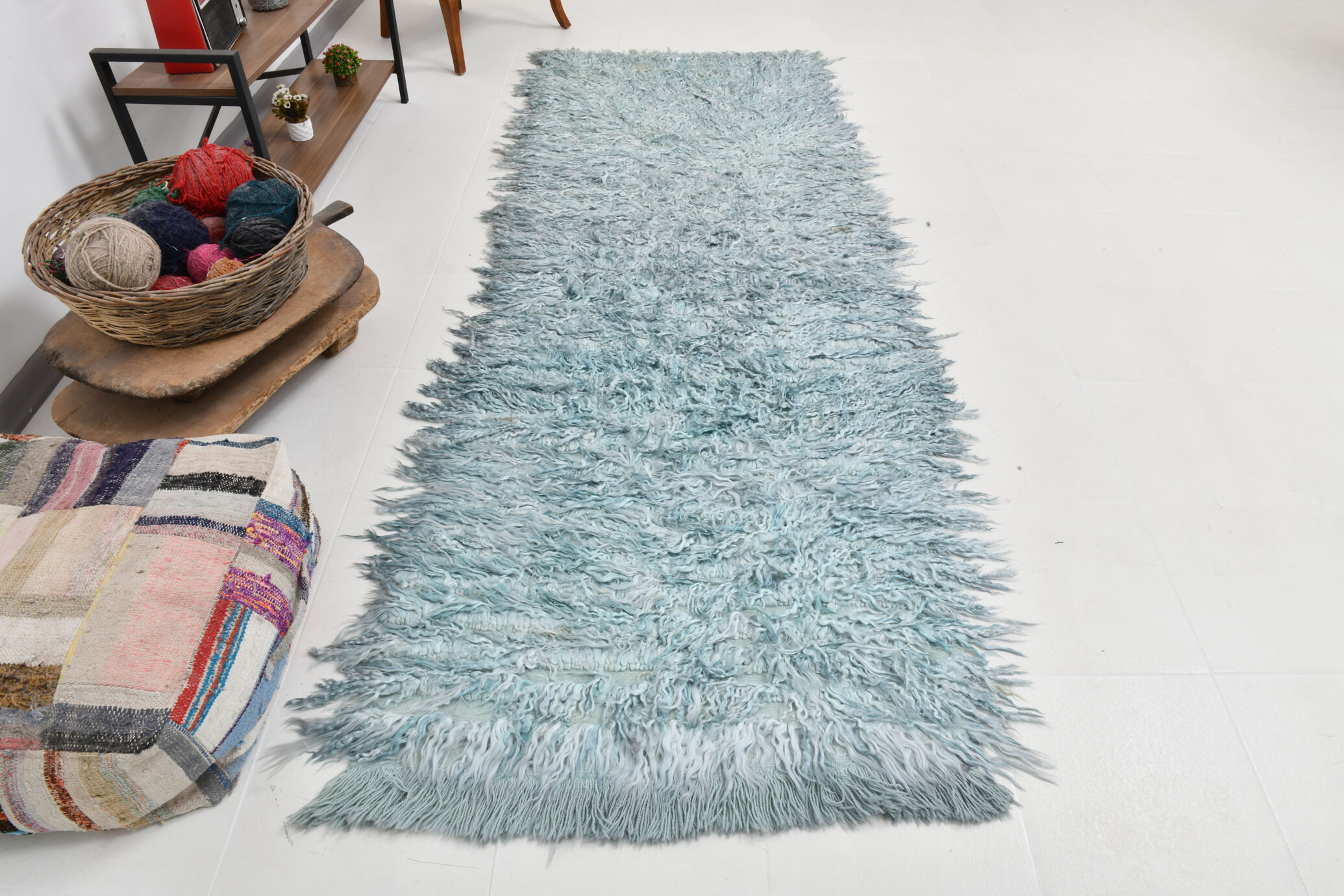 3x10 wool vintage runner rug 100x300cm