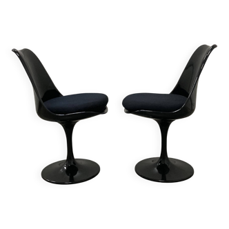 2 replica Saarinen Tulip chair black dining chair
