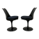 2 replica Saarinen Tulip chair black dining chair