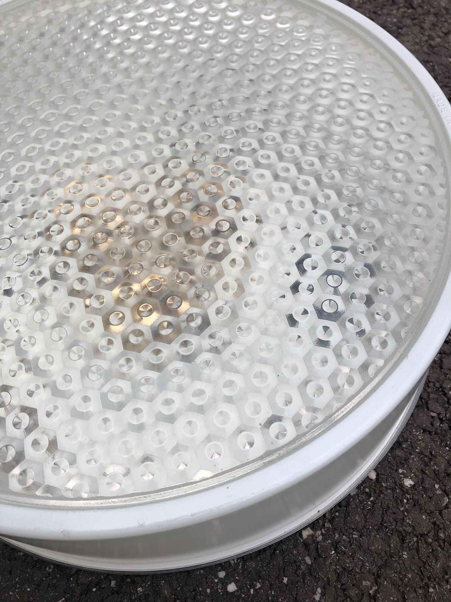 70s holophane wall sconce