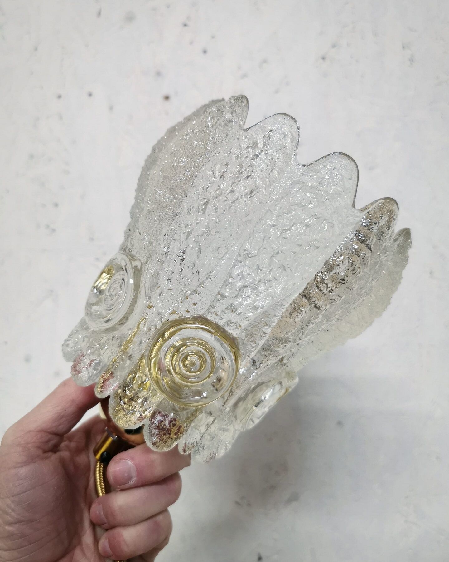 Baladeuse, old glass globe suspension