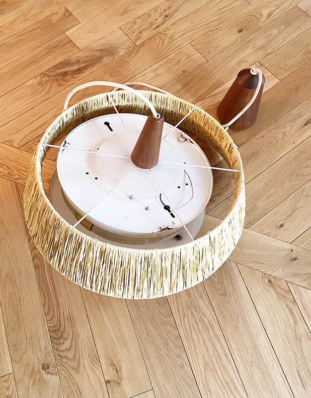 Teak pendant light Maison Temde Leuchten