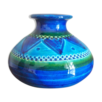 Small vase Aldo Londi Bitossi Rimini blu