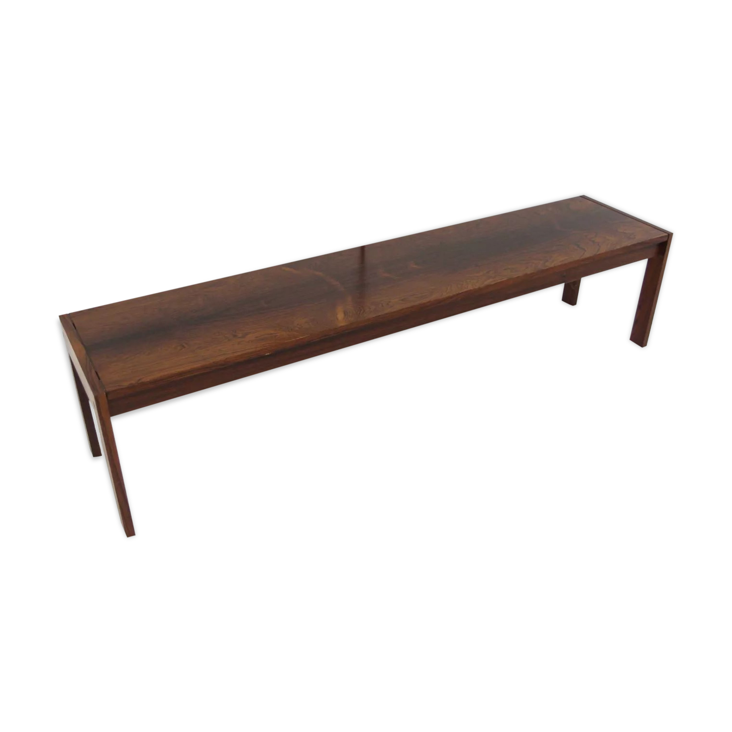 Minimalist rosewood bench, Sweden, 1960