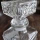 Vintage diamond-faceted glass whisky decanter