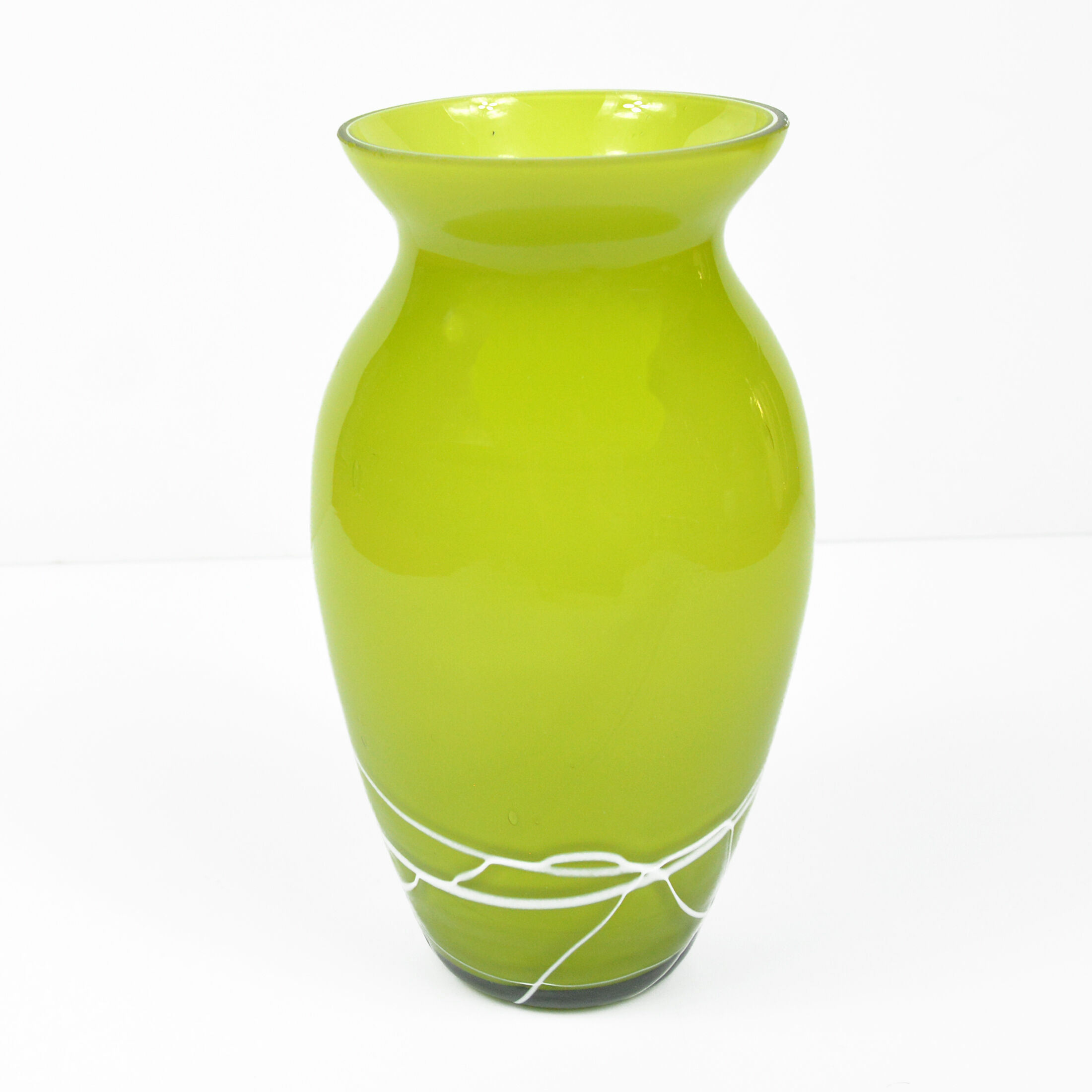 1970s modern glass vase, Farbglashutte Lauscha Thüringen, Germany