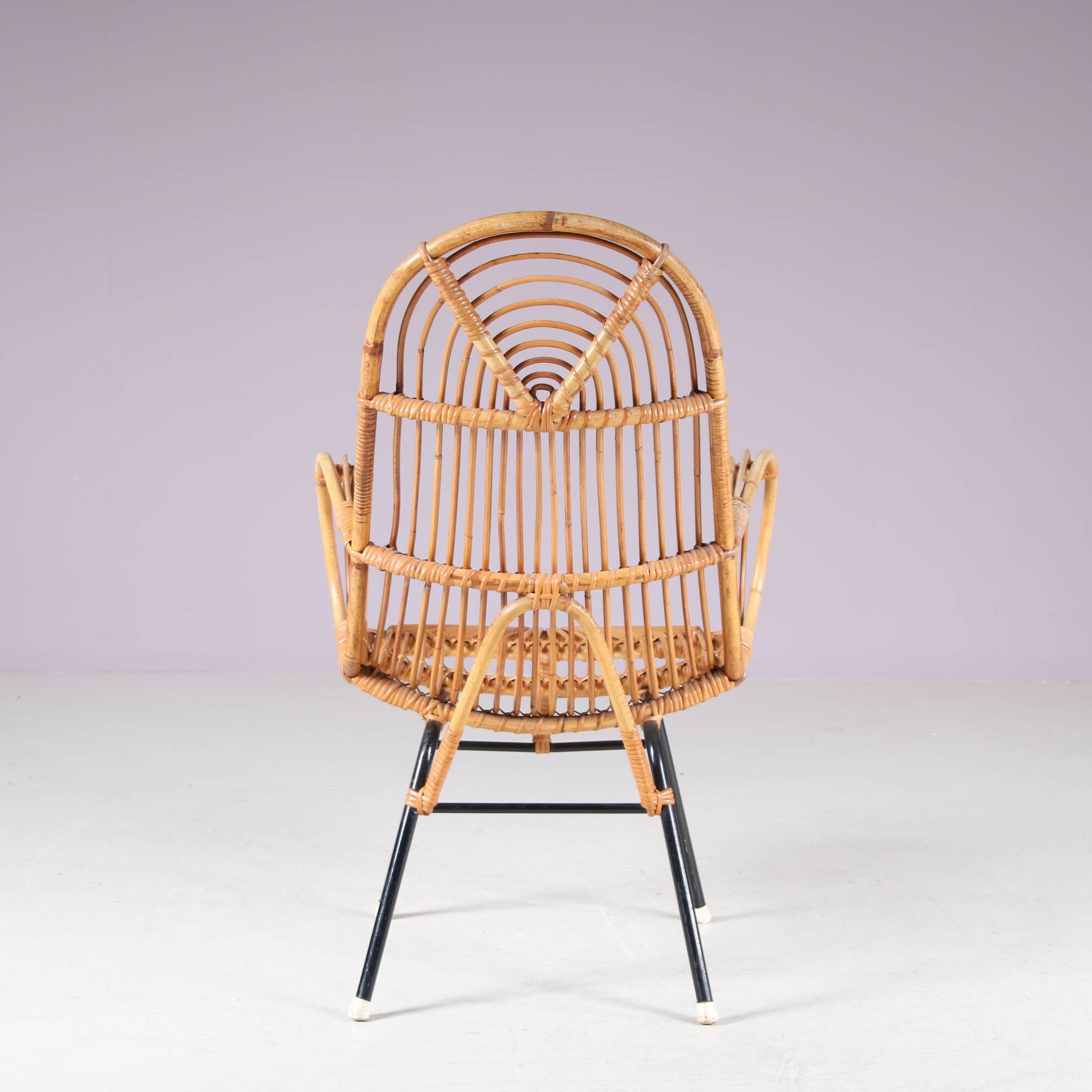 1950s Rattan chair by Gebroeders Jonkers, Netherlands