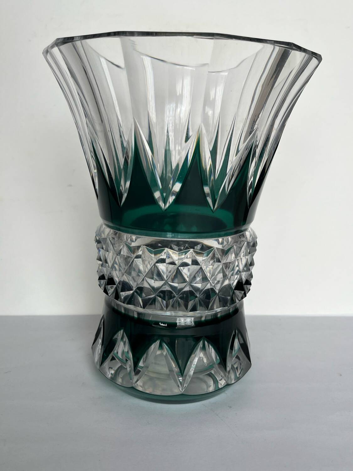 Val saint Lambert cut crystal vase