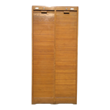 Office storage with sliding curtain