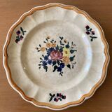 4 assiettes plates anciennes en faïence de Longchamp