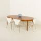 Table extensible en teck danois avec 2 allonges, années 1960.