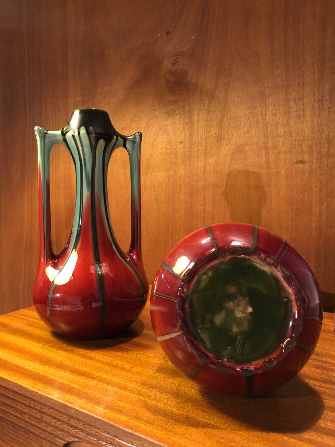 Pair of Art Nouveau ceramic vases