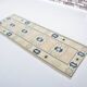 Beige And Blue Oushak Runner Rug sku 3324