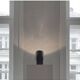 Swivel table lamp, patinated bronze metal projector, contemporary work.
