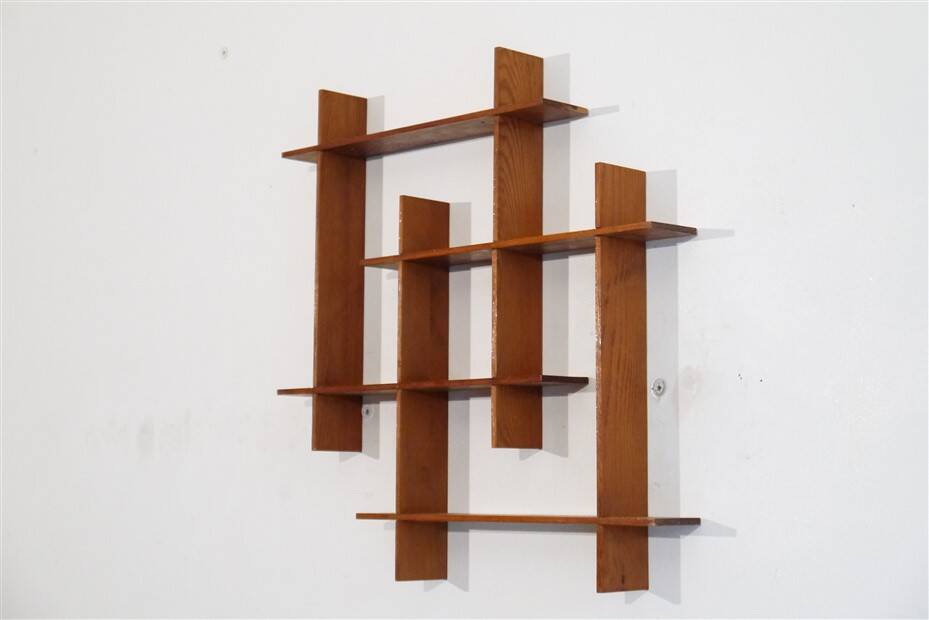 Vintage Scandinavian wooden shelf 1960