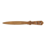 Large art-nouveau letter opener in patinated bronze signed ferlet adolphe-auguste founder barbédienne f