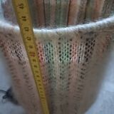 Ceramic and wool lamp, signature