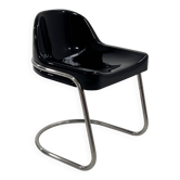 Chaise Orix Noire par Vittorio Parigi et Nani Prina pour Molteni, 1970