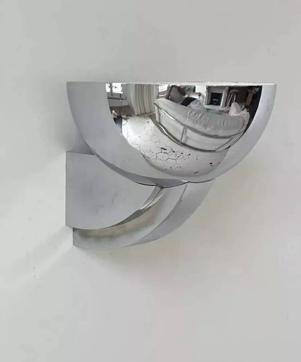 Vintage Perzel 347 bm wall lamp, chrome-plated bronze, France 1950