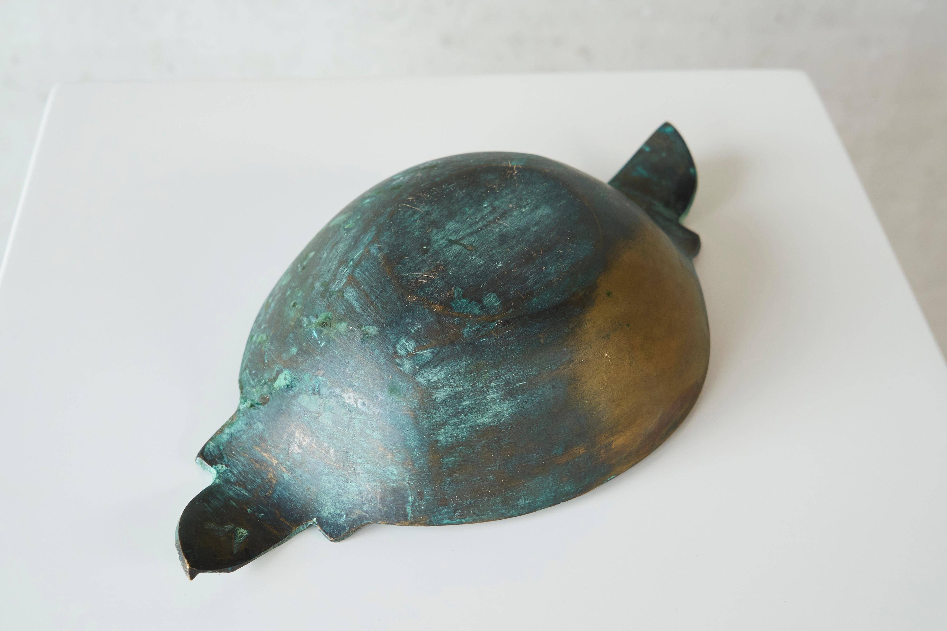 Patinated bronze cup, early 20th century