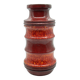 Red vase pagoda ceramic w. germany 266-28/space age vintage, 1970s