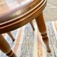 Vintage stool with turned wooden legs