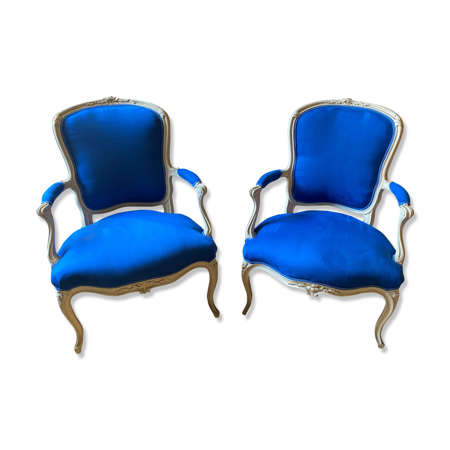 Pair of vintage Louis XV style armchairs