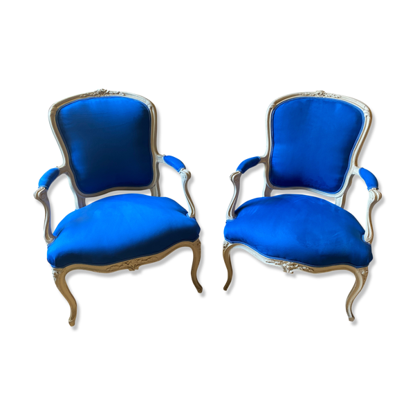 Paire de fauteuil d’époque de style Louis XV