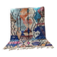 Authentique tapis marocain boujaad laine vintage fait à la main 300x200 cm
