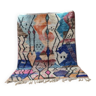 Authentique tapis marocain boujaad laine vintage fait à la main 300x200 cm