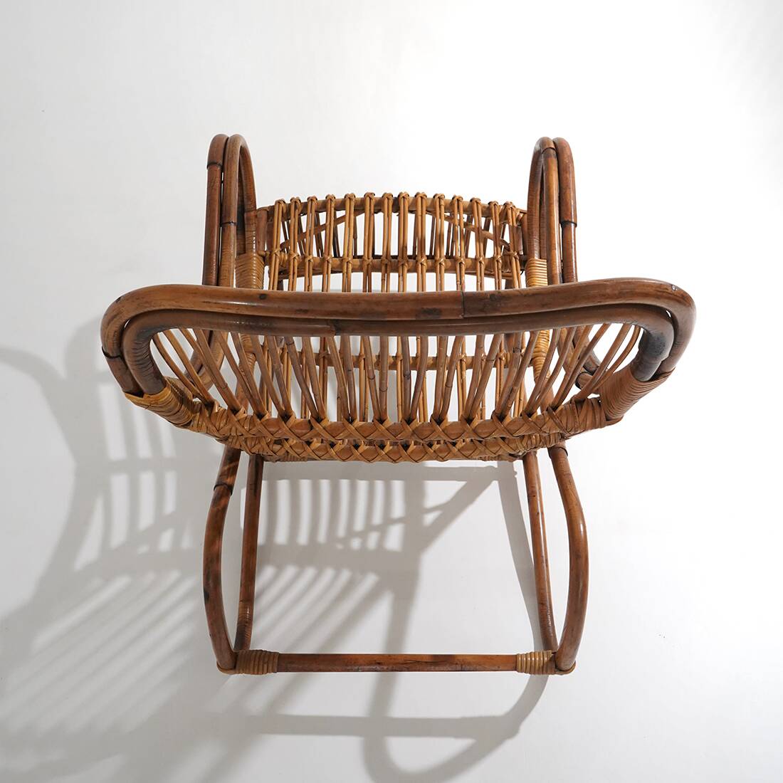 Fauteuil en rotin, années 1950