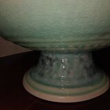 Green ceramic fruit bowl
