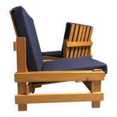Rare paire de chaises longues niko kralj 'dota' system, années 1970