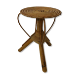 Table d’appoint en rotin et en bambou, vers les années 1970