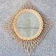 Mirror rattan vintage the "diamond" TBE 60 years 45x59cm