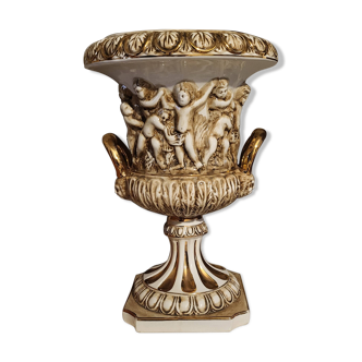 Vase, urn on foot Capedimonte