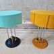 Pair of postmodern Memphis Milano style side tables, 1980s