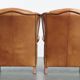 Set of 2 leather wingback chairs