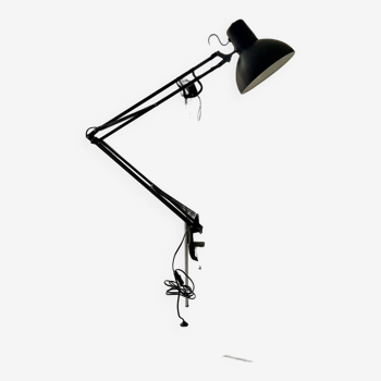 Large black architect lamp 1980 Unilux