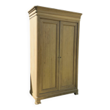 Armoire Louis Philippe ancuenne 2 portes Chêne massif bois brut