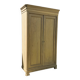 Antique Louis Philippe wardrobe with 2 doors, solid oak, raw wood