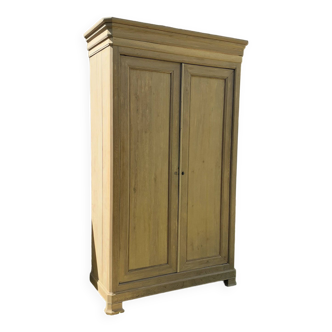 Armoire Louis Philippe ancuenne 2 portes Chêne massif bois brut