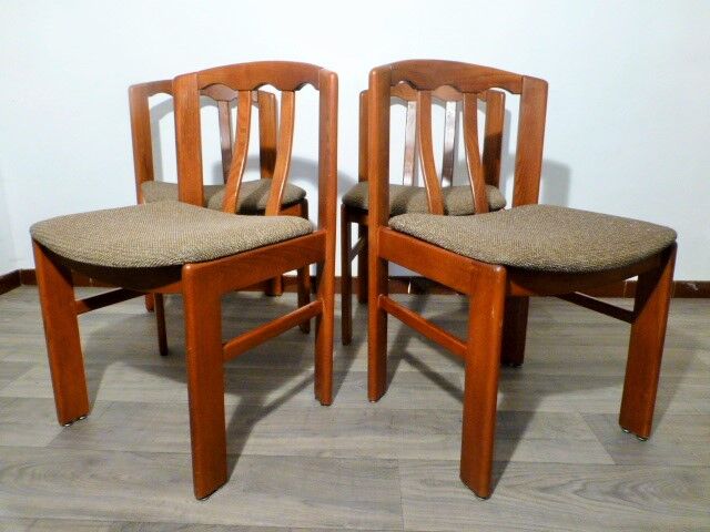 4 vintage wooden chairs